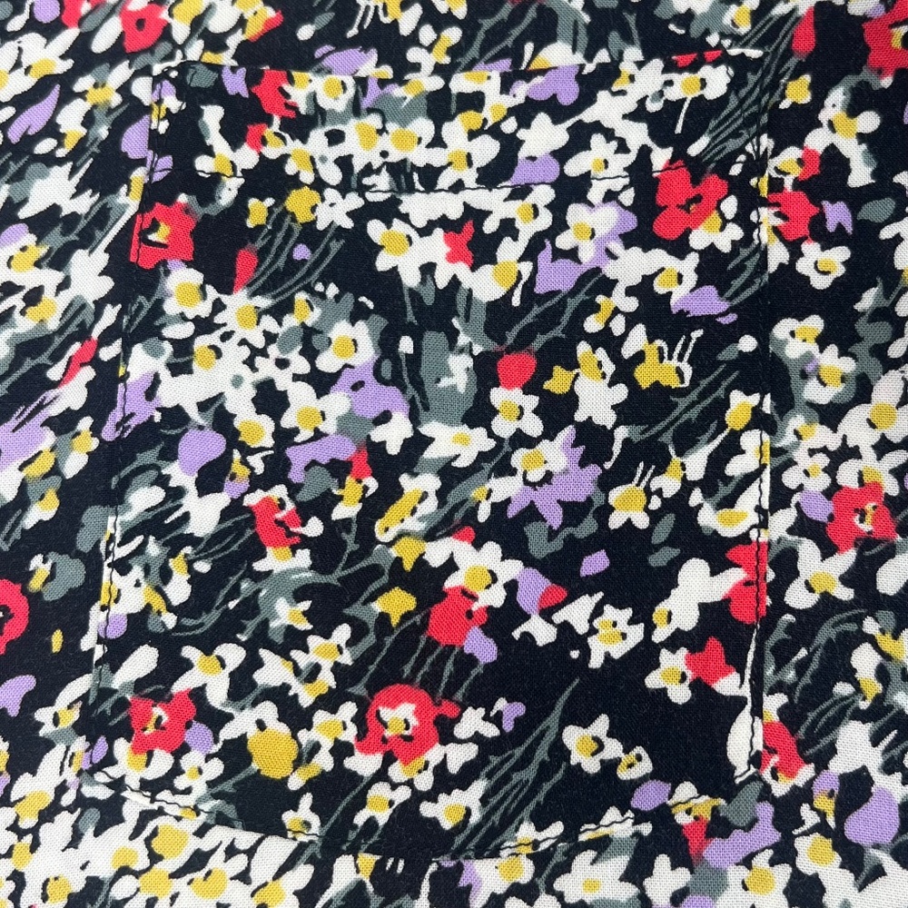 Intro Multicolor Floral Button Up Long Sleeve Tun… - image 8